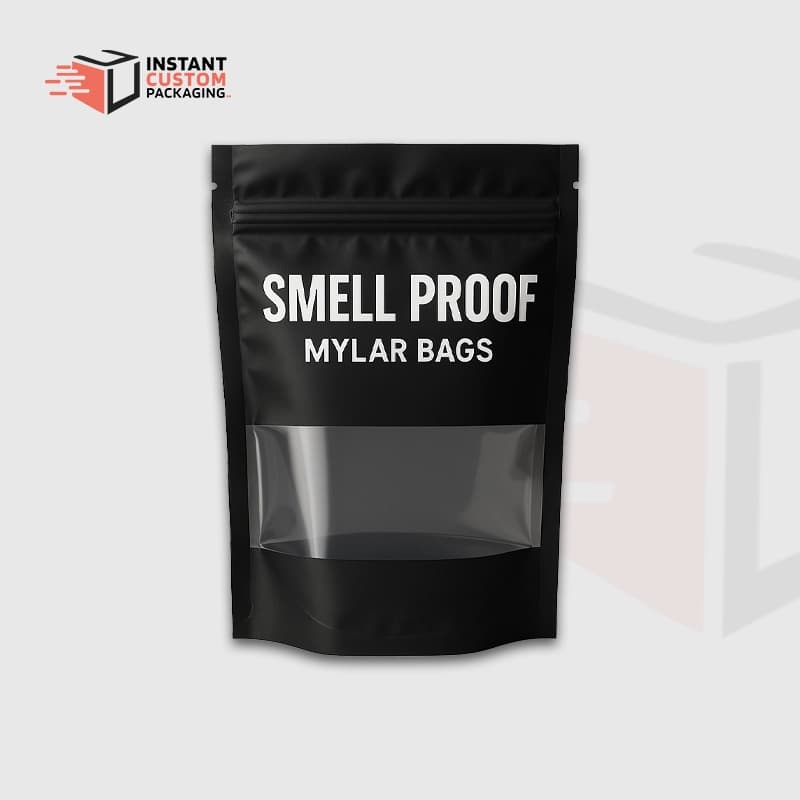 Smell proof Mylar bags with PVC Window