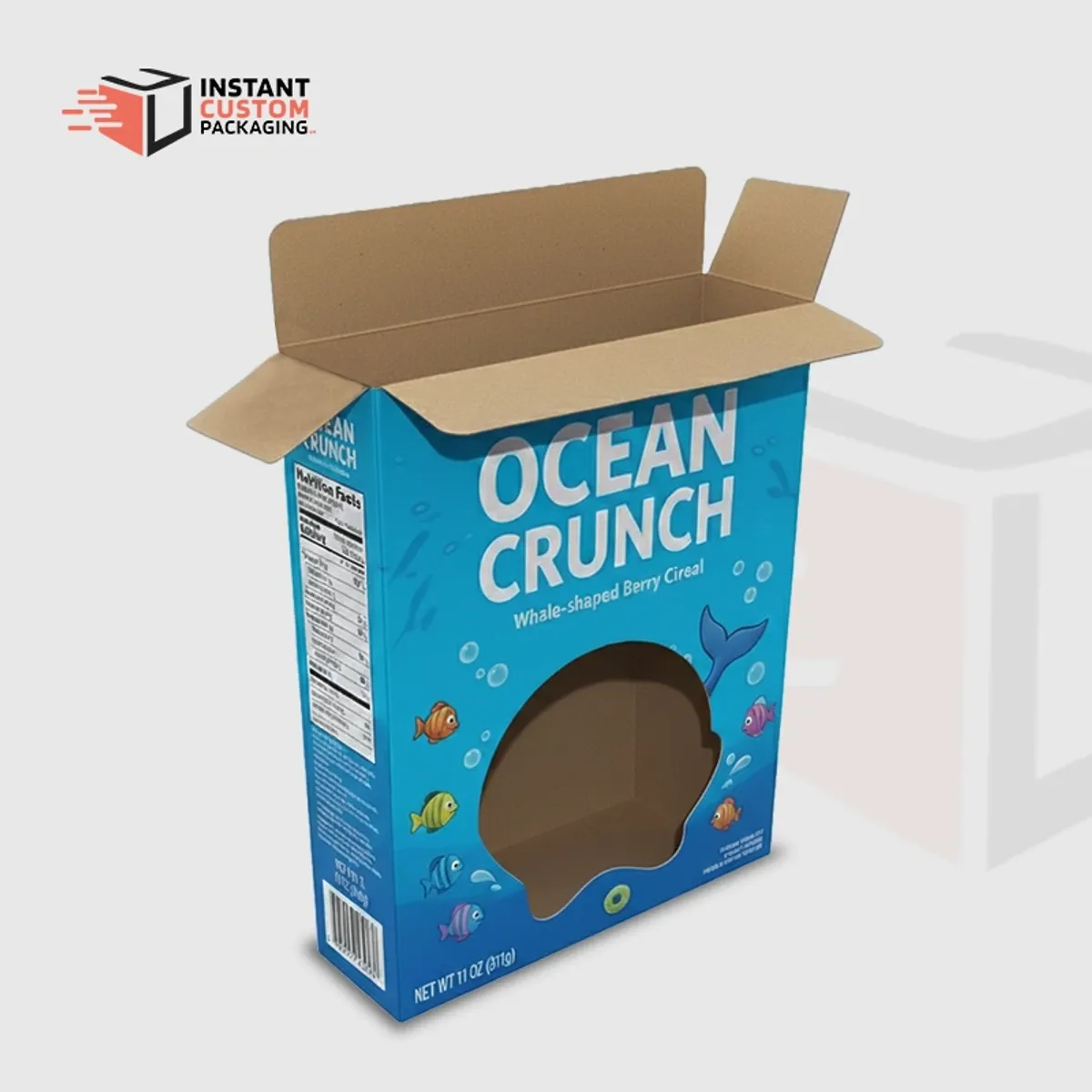 Blue Cereal Boxes Eco Friendly Cardboard Uk