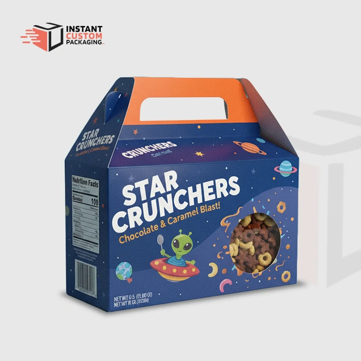 Custom Blue Cereal Boxes Personalised Packaging Uk