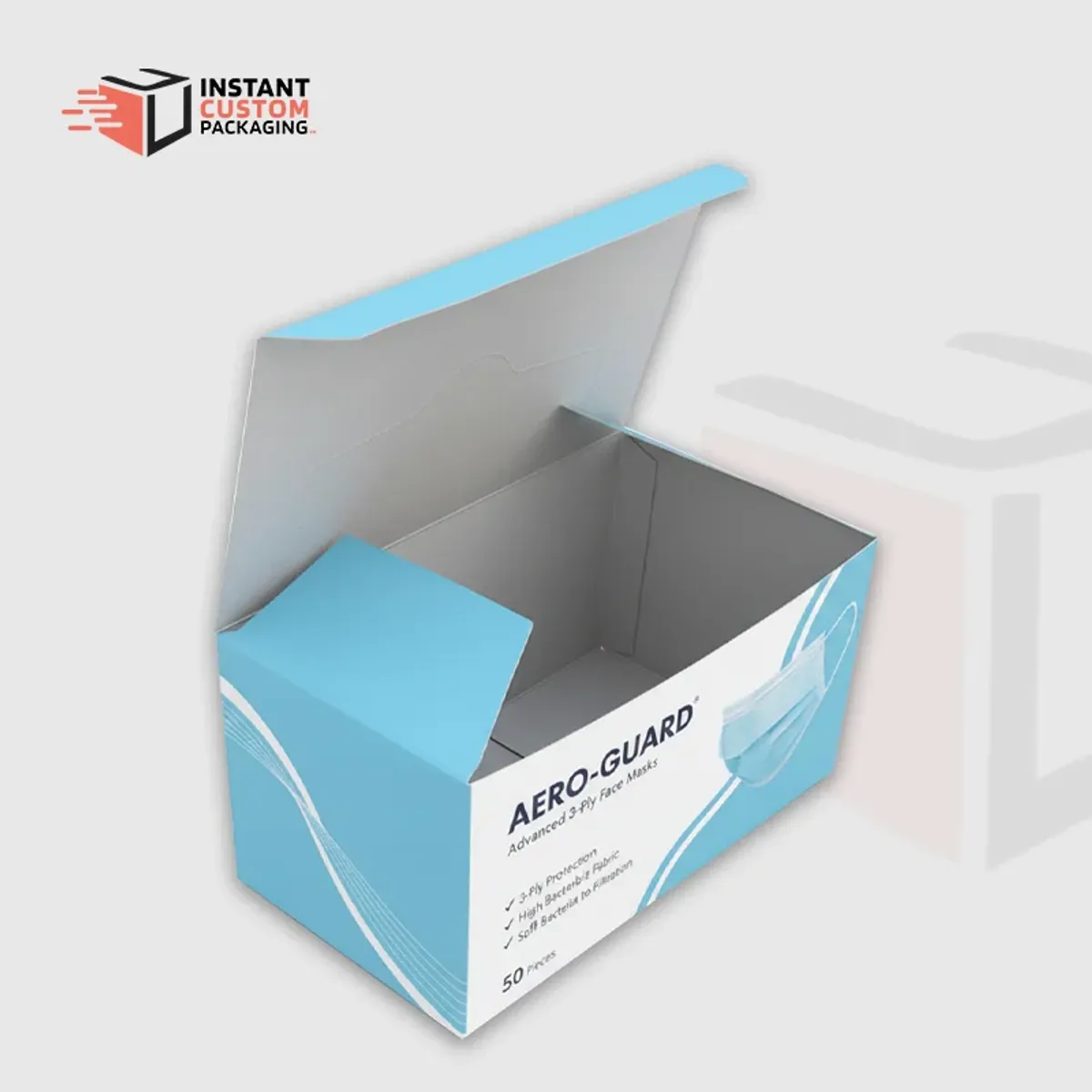 Custom Face Mask Boxes With Durable Cardboard