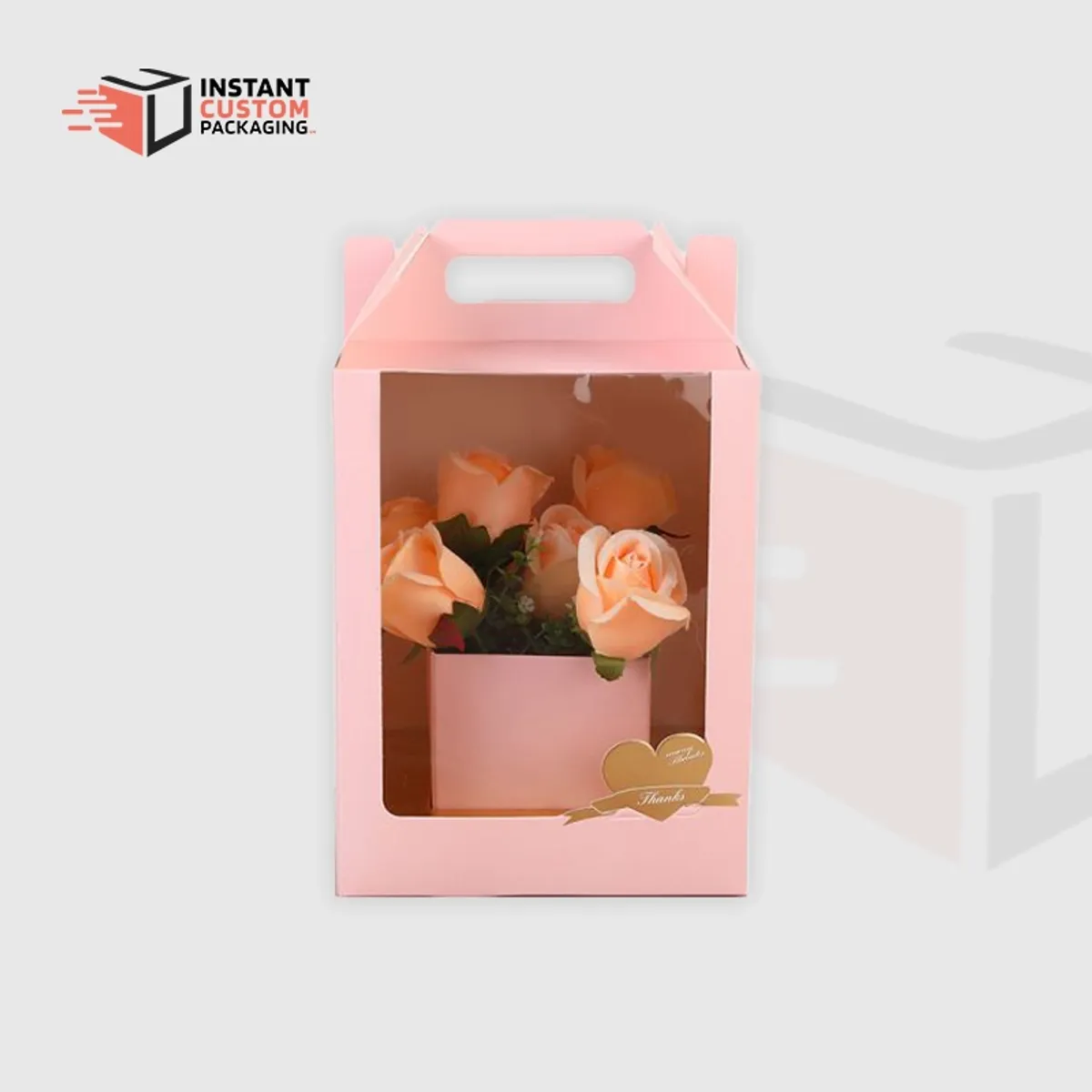 Custom Gable Boxes With Window For Food And Gifts