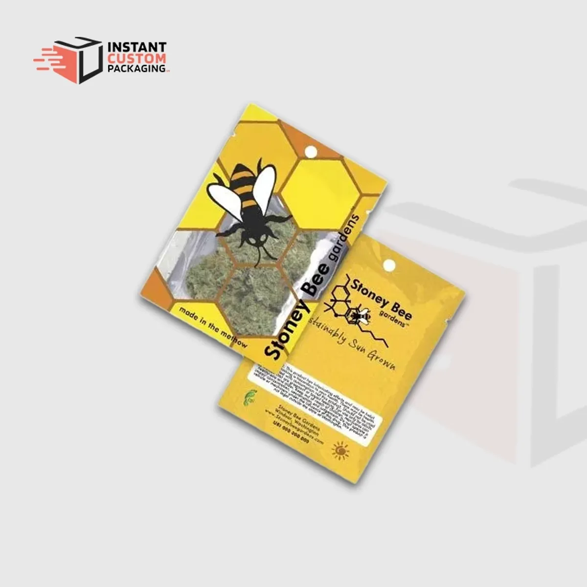 Custom Smell Proof Mylar Bags With Pvc Window Uk