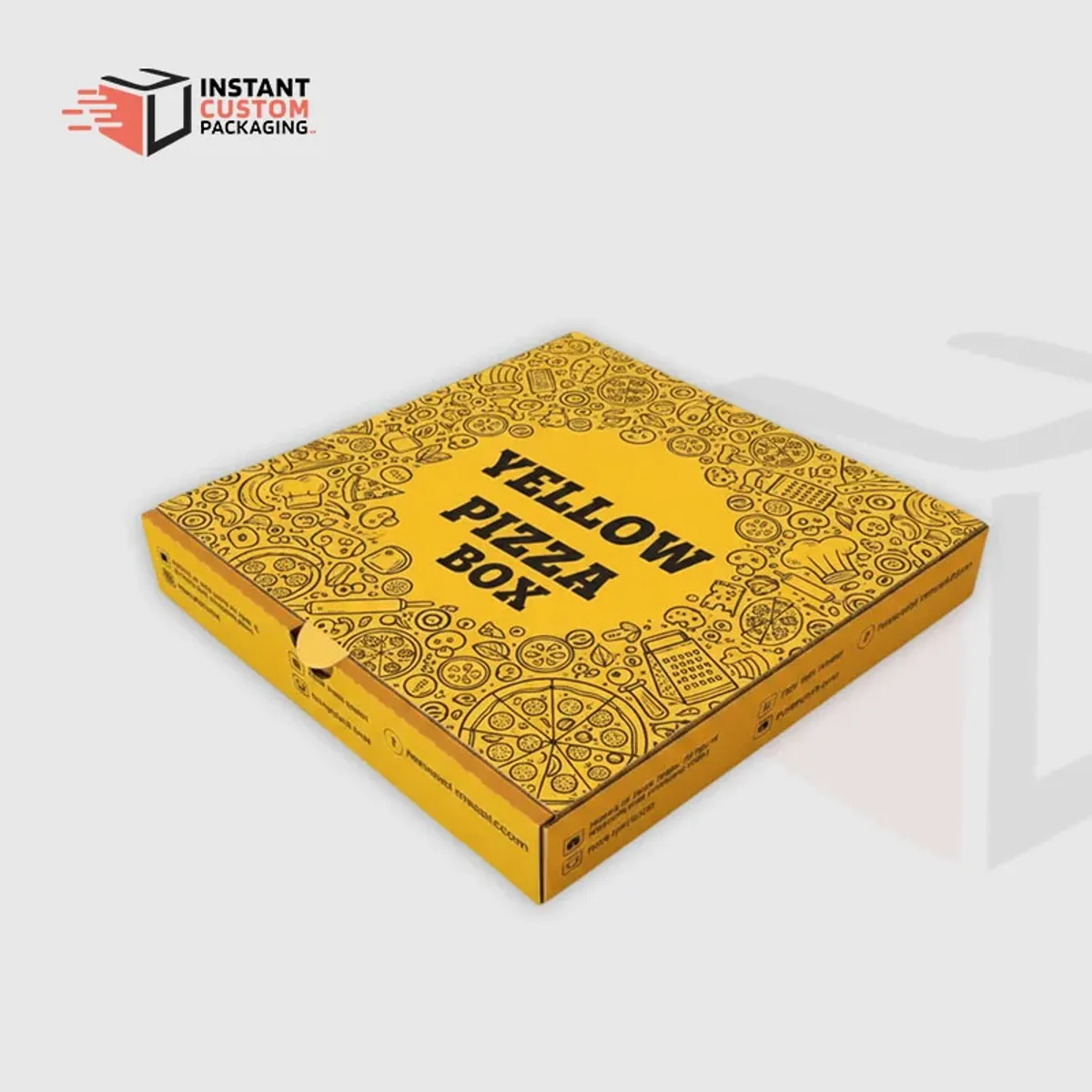 Custom Yellow Pizza Box