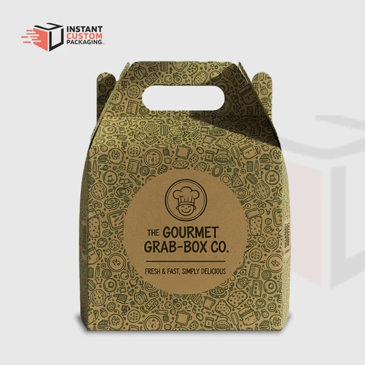 Durable Cardboard Printed Gable Boxes For Food