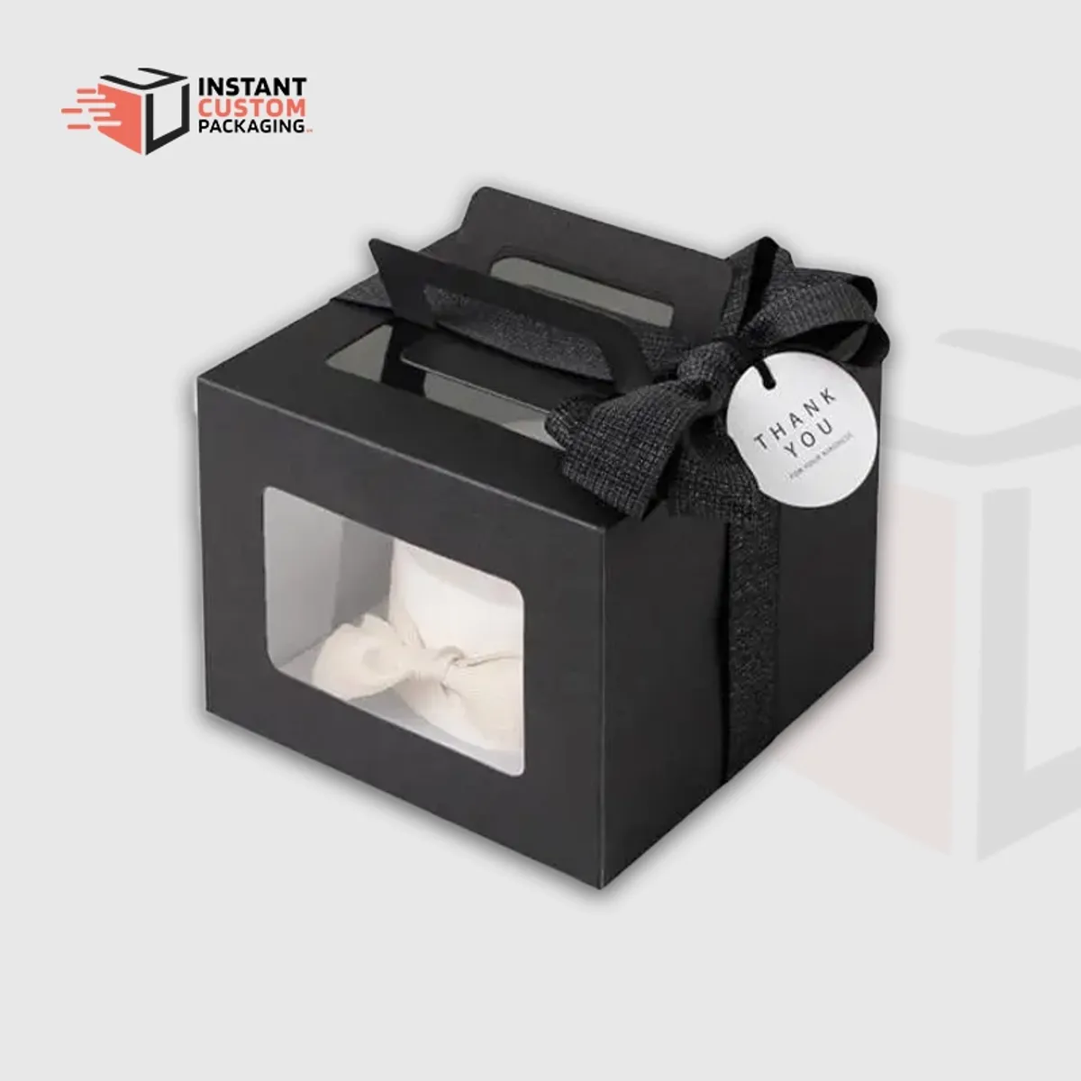 Eco Friendly Black Bakery Boxes Wholesale Uk