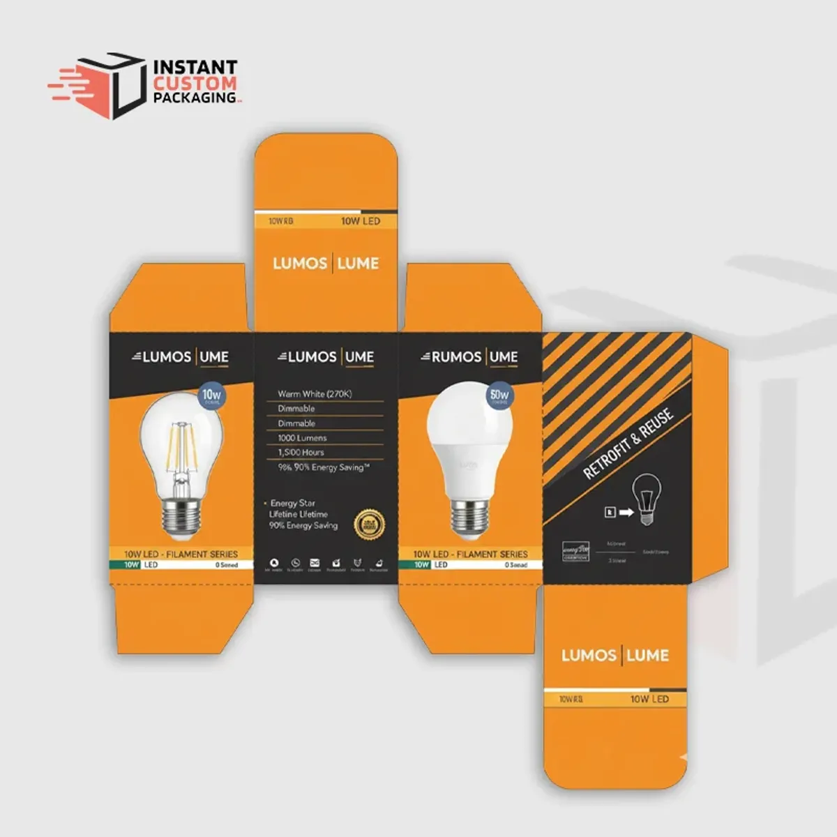 Eco Friendly Light Bulb Boxes For Retail