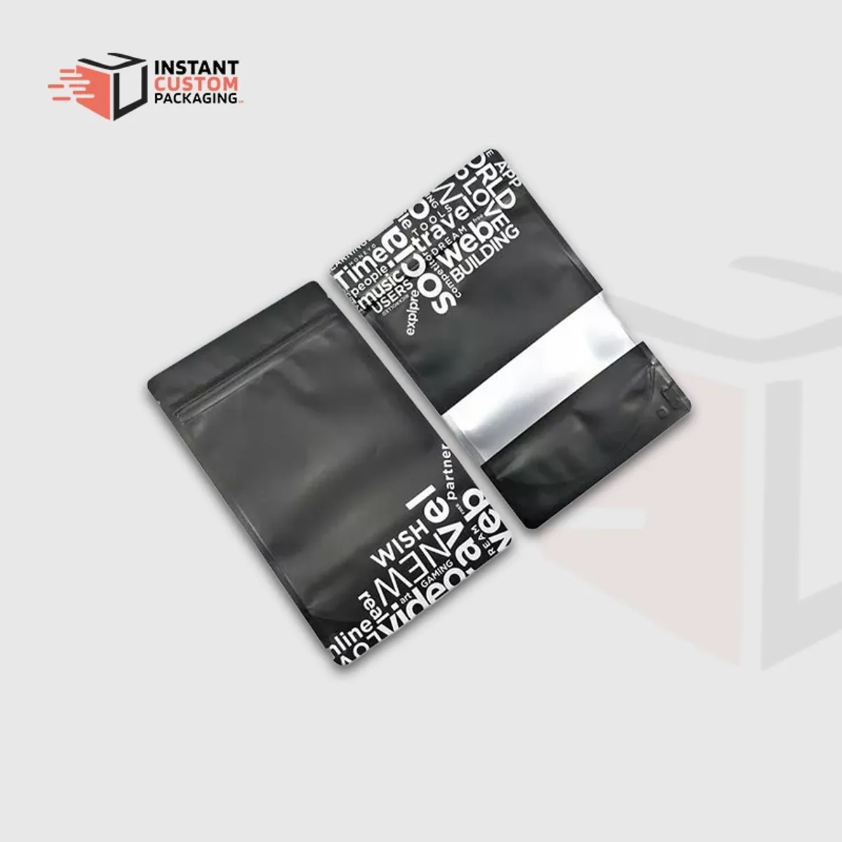 Eco Friendly Smell Proof Mylar Bags With Pvc Window