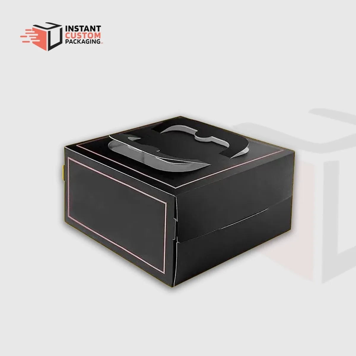 Luxury Black Bakery Boxes For Cupcakes And Cookies Uk