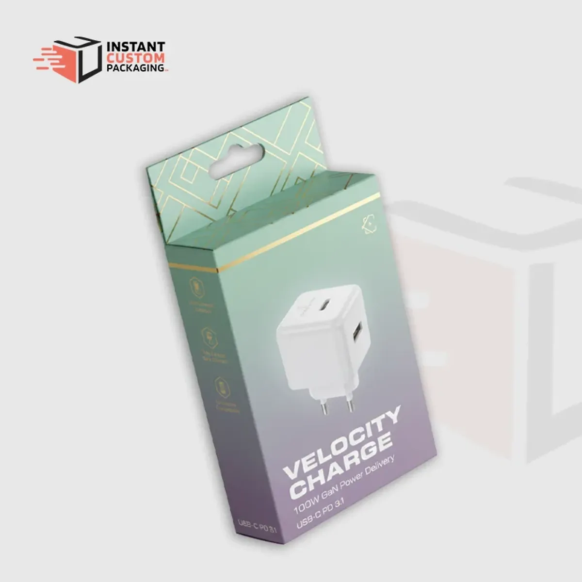 Sleek Phone Charger Boxes With Brand Logo