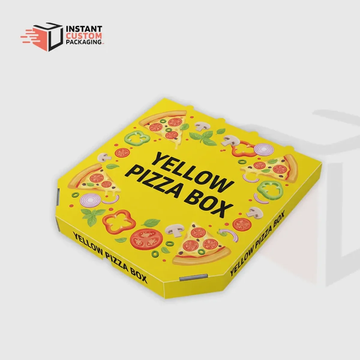Yellow Pizza Box