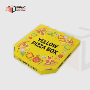 Yellow Pizza Box